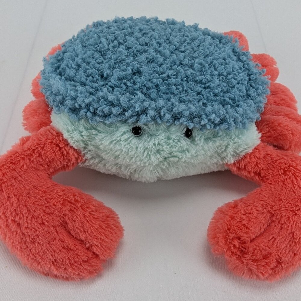 Manhattan Toy Company Sheldon Crab Plush 12" Stuffed Animal Blue Orange 2022